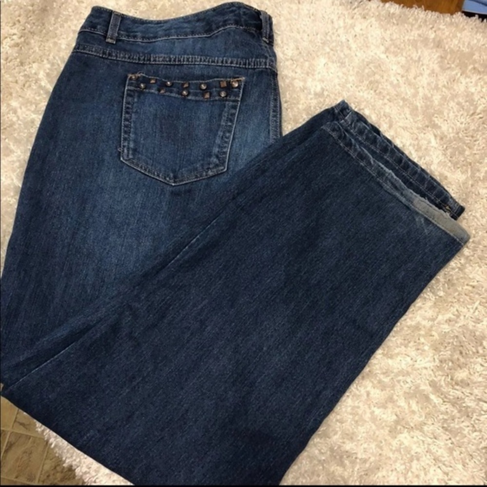 Just‎ My Size Jeans Women’s Size 24W Straight Leg Denim Dark Wash